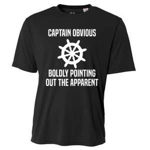 Captain Obvious Boldly Pointing Out The Apparent Sarcasm Cooling Performance Crew T-Shirt