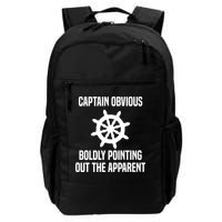Captain Obvious Boldly Pointing Out The Apparent Sarcasm Backpack