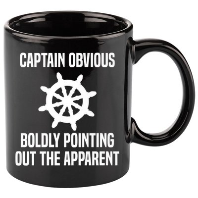 Captain Obvious Boldly Pointing Out The Apparent Sarcasm 11oz C Handle Ceramic Mug