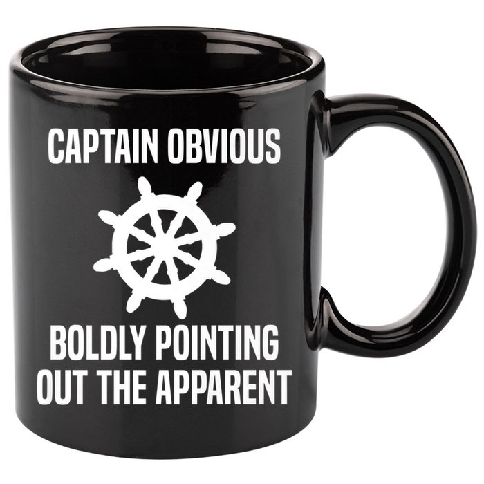 Captain Obvious Boldly Pointing Out The Apparent Sarcasm 11oz C Handle Ceramic Mug