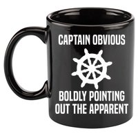 Captain Obvious Boldly Pointing Out The Apparent Sarcasm 11oz C Handle Ceramic Mug