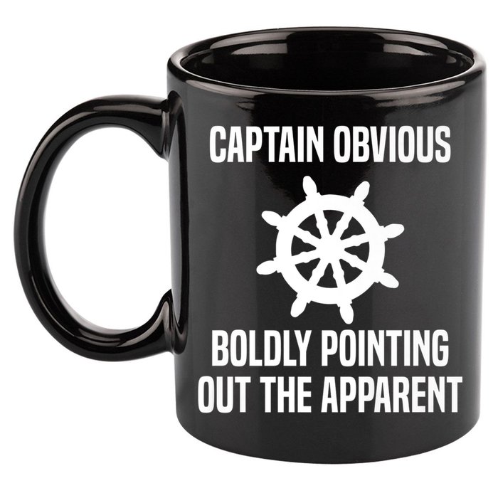Captain Obvious Boldly Pointing Out The Apparent Sarcasm 11oz C Handle Ceramic Mug
