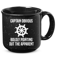 Captain Obvious Boldly Pointing Out The Apparent Sarcasm 15oz Campfire Ceramic Mug