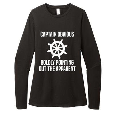 Captain Obvious Boldly Pointing Out The Apparent Sarcasm Womens CVC Long Sleeve Shirt