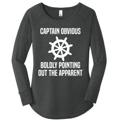 Captain Obvious Boldly Pointing Out The Apparent Sarcasm Women's Perfect Tri Tunic Long Sleeve Shirt