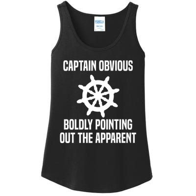 Captain Obvious Boldly Pointing Out The Apparent Sarcasm Ladies Essential Tank