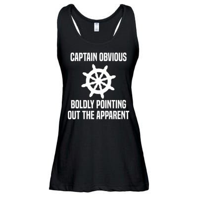 Captain Obvious Boldly Pointing Out The Apparent Sarcasm Ladies Essential Flowy Tank