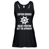 Captain Obvious Boldly Pointing Out The Apparent Sarcasm Ladies Essential Flowy Tank