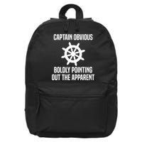 Captain Obvious Boldly Pointing Out The Apparent Sarcasm 16 in Basic Backpack