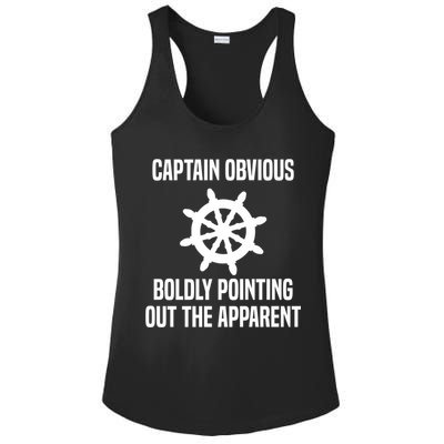 Captain Obvious Boldly Pointing Out The Apparent Sarcasm Ladies PosiCharge Competitor Racerback Tank