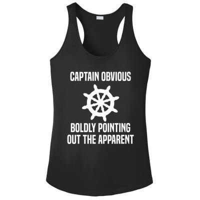 Captain Obvious Boldly Pointing Out The Apparent Sarcasm Ladies PosiCharge Competitor Racerback Tank