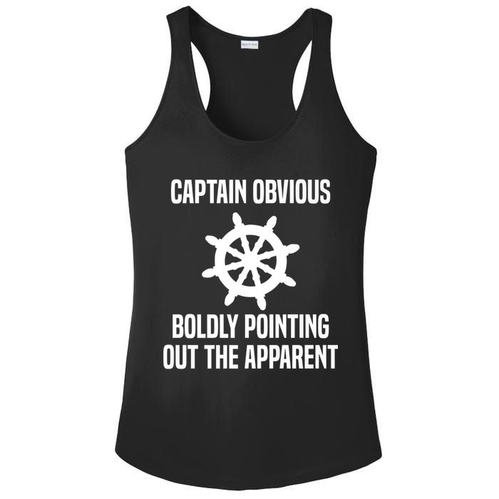 Captain Obvious Boldly Pointing Out The Apparent Sarcasm Ladies PosiCharge Competitor Racerback Tank