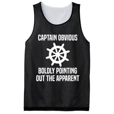 Captain Obvious Boldly Pointing Out The Apparent Sarcasm Mesh Reversible Basketball Jersey Tank