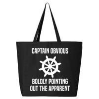 Captain Obvious Boldly Pointing Out The Apparent Sarcasm 25L Jumbo Tote