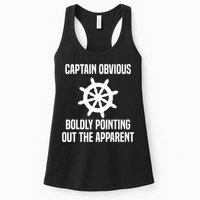 Captain Obvious Boldly Pointing Out The Apparent Sarcasm Womens Tank Top