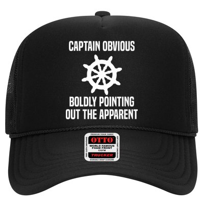 Captain Obvious Boldly Pointing Out The Apparent Sarcasm Trucker Hat