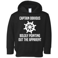 Captain Obvious Boldly Pointing Out The Apparent Sarcasm Toddler Hoodie