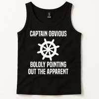 Captain Obvious Boldly Pointing Out The Apparent Sarcasm Tank Top