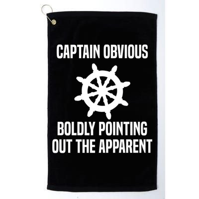 Captain Obvious Boldly Pointing Out The Apparent Sarcasm Golf Towel
