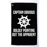 Captain Obvious Boldly Pointing Out The Apparent Sarcasm Golf Towel