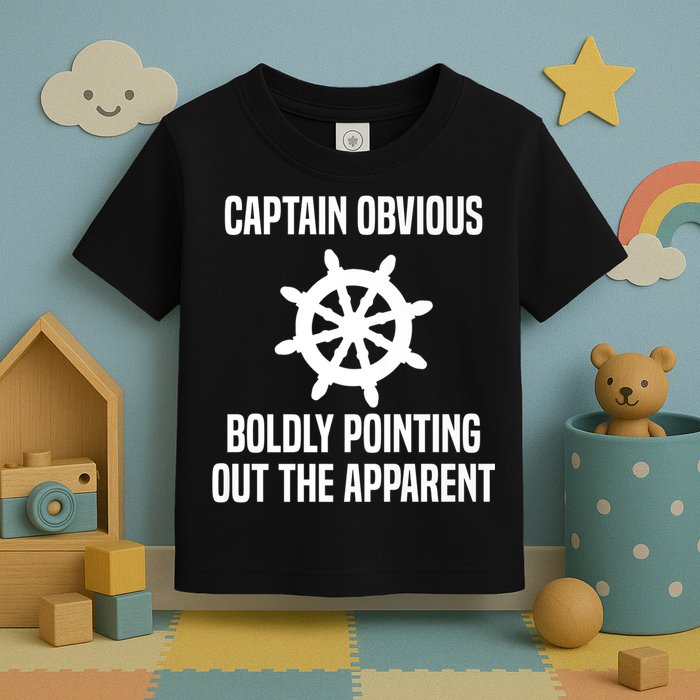 Captain Obvious Boldly Pointing Out The Apparent Sarcasm Toddler T-Shirt