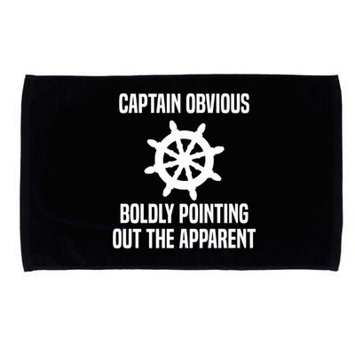 Captain Obvious Boldly Pointing Out The Apparent Sarcasm Microfiber Hand Towel