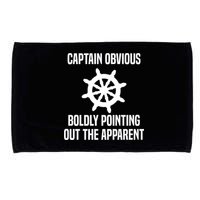 Captain Obvious Boldly Pointing Out The Apparent Sarcasm Microfiber Hand Towel
