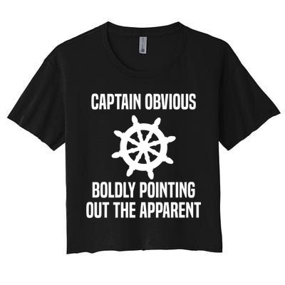 Captain Obvious Boldly Pointing Out The Apparent Sarcasm Crop Top