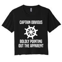 Captain Obvious Boldly Pointing Out The Apparent Sarcasm Crop Top