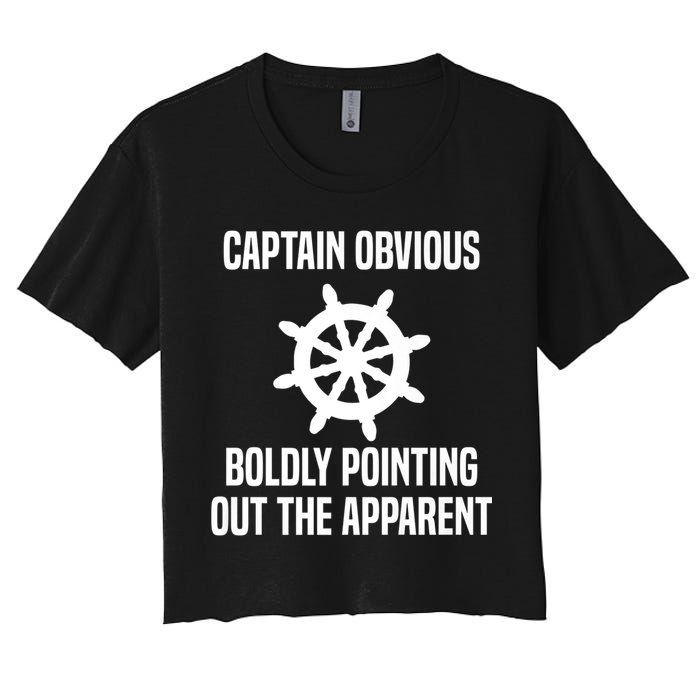 Captain Obvious Boldly Pointing Out The Apparent Sarcasm Crop Top