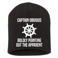 Captain Obvious Boldly Pointing Out The Apparent Sarcasm Short Acrylic Beanie