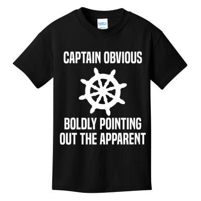 Captain Obvious Boldly Pointing Out The Apparent Sarcasm Kids T-Shirt