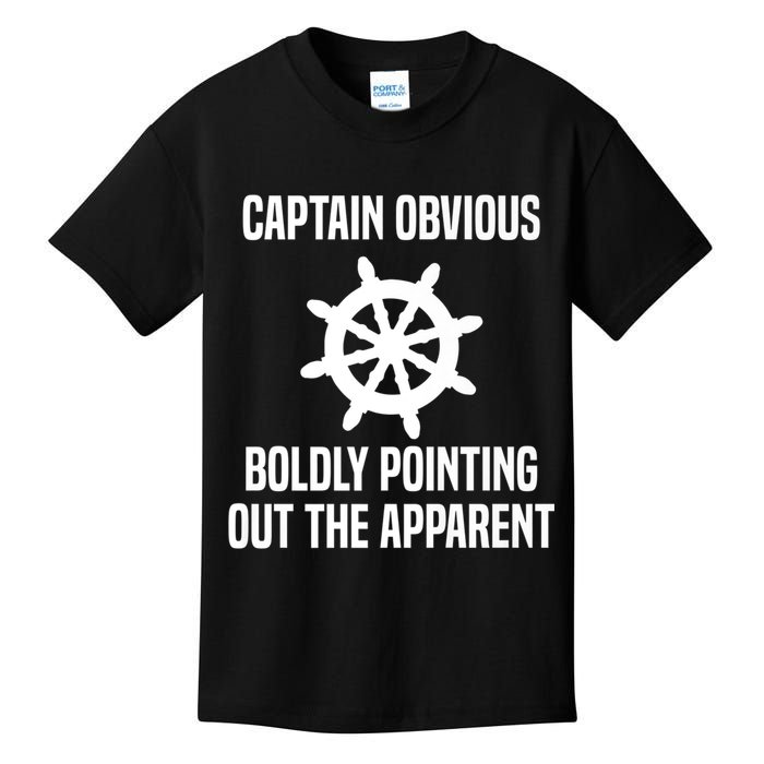 Captain Obvious Boldly Pointing Out The Apparent Sarcasm Kids T-Shirt