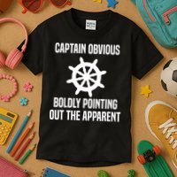 Captain Obvious Boldly Pointing Out The Apparent Sarcasm Kids T-Shirt