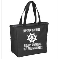 Captain Obvious Boldly Pointing Out The Apparent Sarcasm Zip Tote Bag