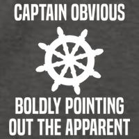 Captain Obvious Boldly Pointing Out The Apparent Sarcasm Vector Backpack