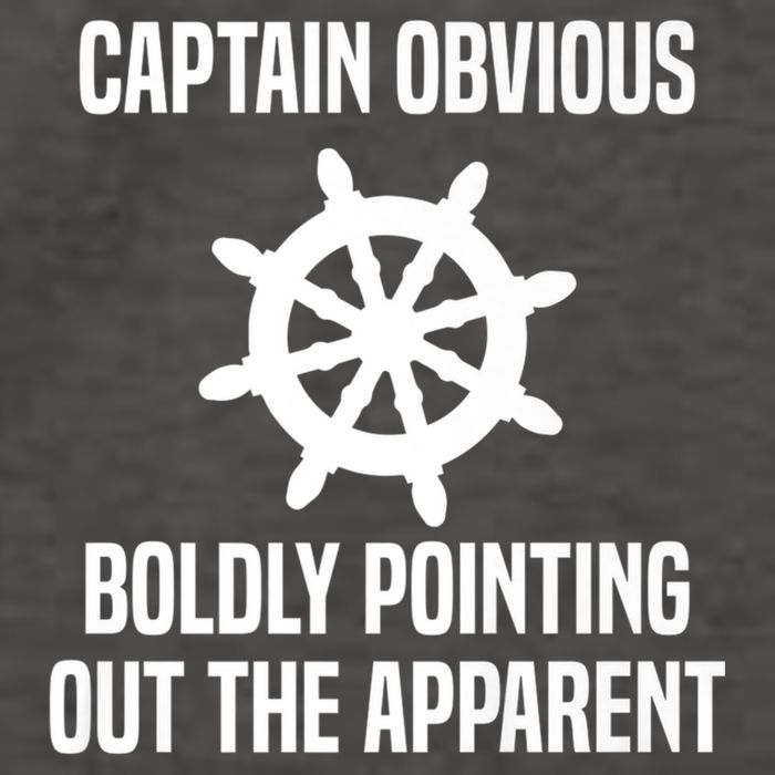 Captain Obvious Boldly Pointing Out The Apparent Sarcasm Vector Backpack