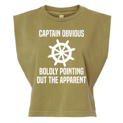 Captain Obvious Boldly Pointing Out The Apparent Sarcasm Garment-Dyed Women's Muscle Tee