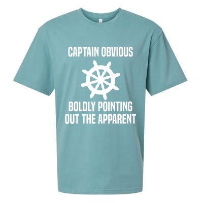 Captain Obvious Boldly Pointing Out The Apparent Sarcasm Sueded Cloud Jersey T-Shirt