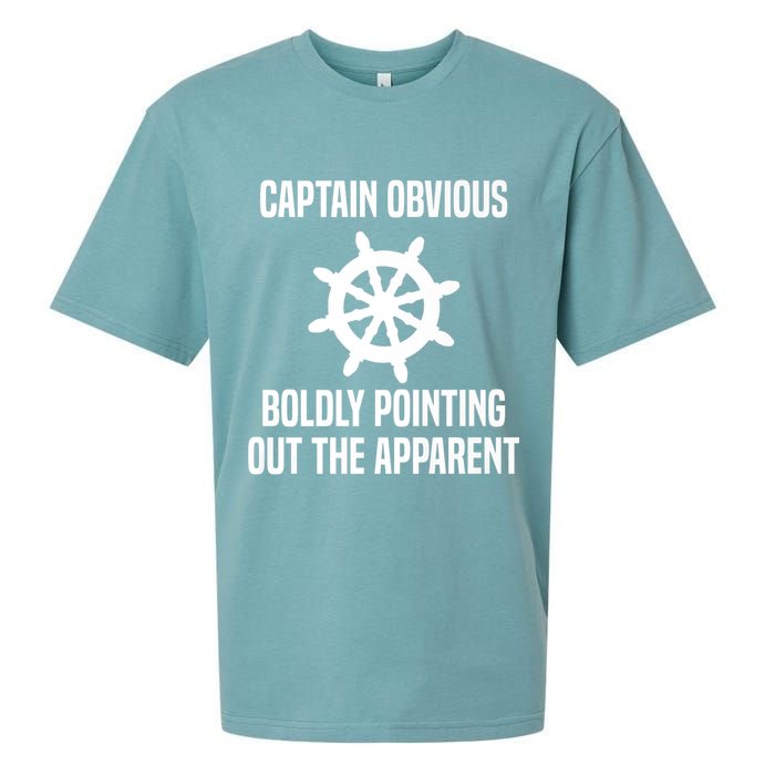 Captain Obvious Boldly Pointing Out The Apparent Sarcasm Sueded Cloud Jersey T-Shirt
