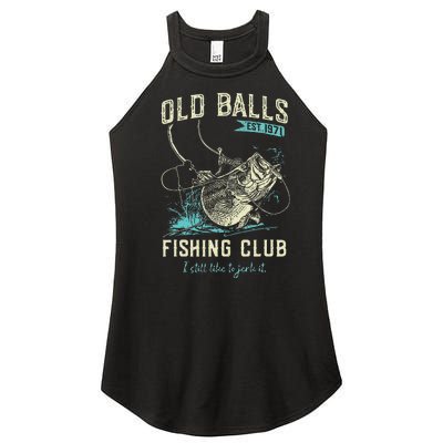 Cute Old Balls Est 1971 Fishing Club Women’s Perfect Tri Rocker Tank