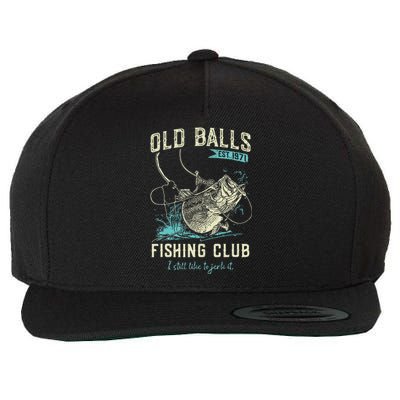 Cute Old Balls Est 1971 Fishing Club Wool Snapback Cap