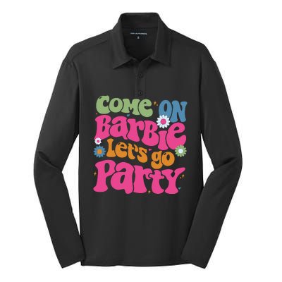 Come On Bar Bie Lets Go Party Silk Touch Performance Long Sleeve Polo