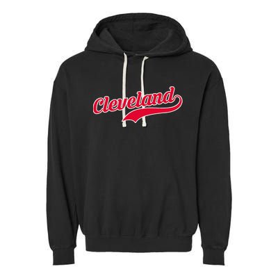 Cleveland Ohio Baseball Garment-Dyed Fleece Hoodie