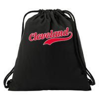 Cleveland Ohio Baseball Drawstring Bag