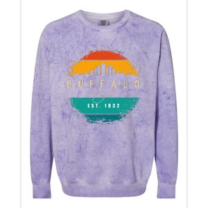 City Of Buffalo New York Colorblast Crewneck Sweatshirt