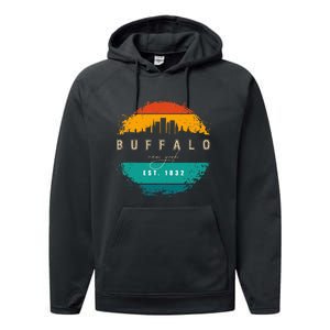 City Of Buffalo New York Performance Fleece Hoodie