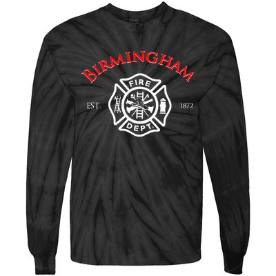 City Of Birmingham Fire Rescue Alabama Firefighter Tie-Dye Long Sleeve Shirt