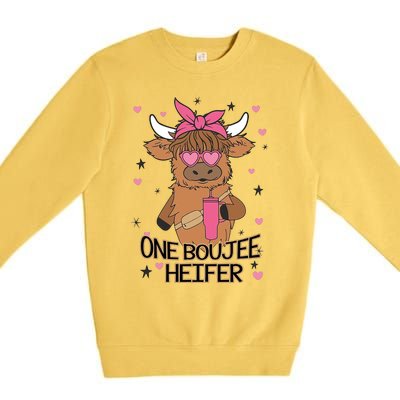 Cute One Boujee Heifer Premium Crewneck Sweatshirt