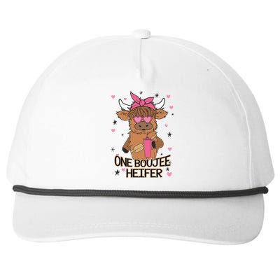 Cute One Boujee Heifer Snapback Five-Panel Rope Hat